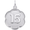 Number 15 Charm  - Sterling Silver  - 10-1330-15-SS