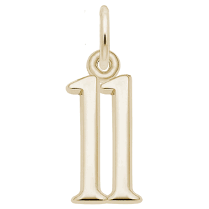Number 11 Charm 10K Gold -10-1762-11-10k