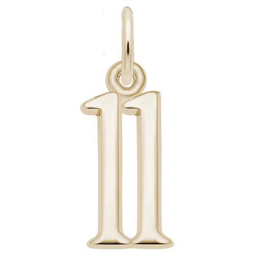 Number 11 Charm 10K Gold -10-1762-11-10k