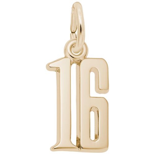 Number 16 Charm - 10K Gold - 10-1762-16
