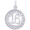 Number 16 Charm Silver - 10-2895-16