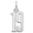 Number 19 Charm 14K White Gold -10-1762-19-14kw