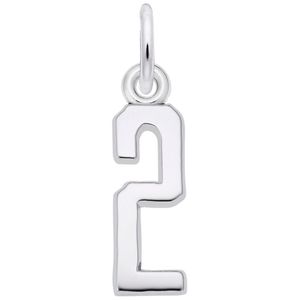 Number 2 Charm - Sterling Silver - 10-1761-2