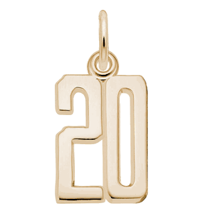 Number 20 Charm 10K Gold -10-1762-20-10k