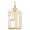 Number 20 Charm Gold Plated  -10-1762-20-gp