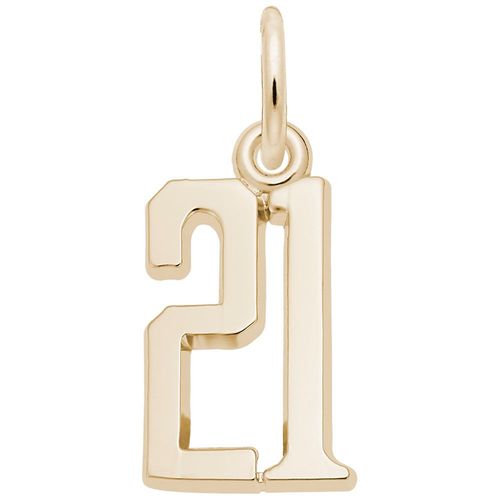 Number 21 Charm - 10K Gold - 10-2895-21
