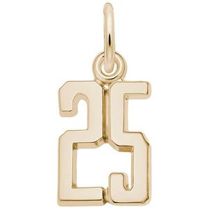 Number 25 Charm  - 10K Gold  - 10-1762-25-10K