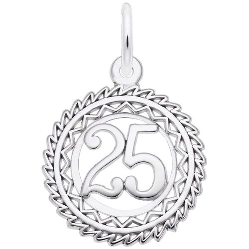 Number 25 Charm - Sterling Silver - 10-2895-25