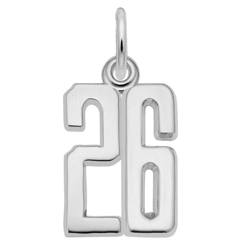 Number 26 Charm Sterling Silver -10-1762-26-ss