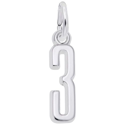 Number 3 Charm - Sterling Silver - 10-1761-3