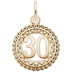 Number 30 Charm - 10K Gold - 10-2895-30