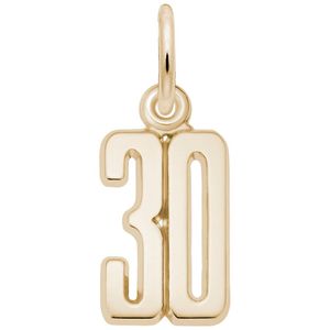 Number 30 Charm - 14K Gold - 10-1762-30