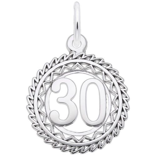 Number 30 Charm - 14K White Gold - 10-2895-30