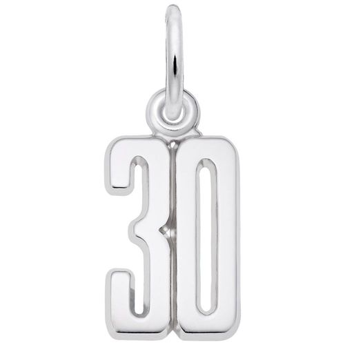 Number 30 Charm - 14K White Gold - 10-1762-30