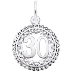 Number 30 Charm - 14K White Gold - 10-2895-30