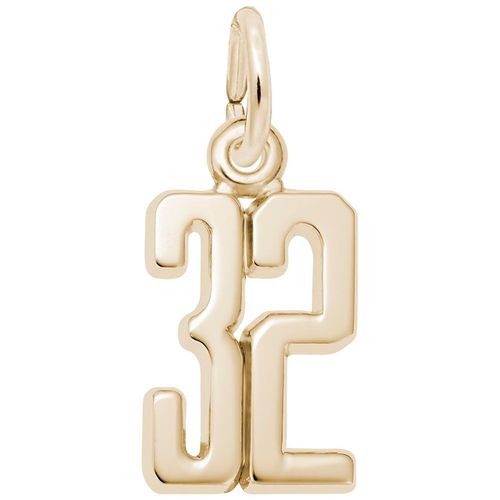 Number 32 Charm - 10K Gold - 10-1762-32