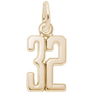 Number 32 Charm - 10K Gold - 10-1762-32