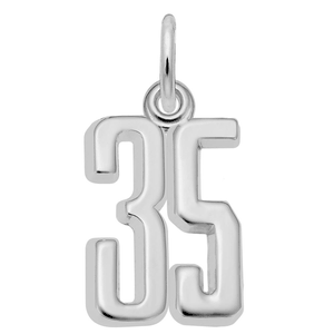 Number 35 Charm Sterling Silver -10-1762-35-ss