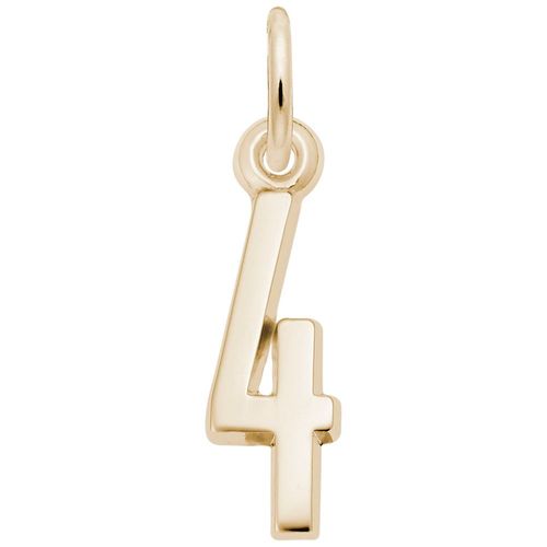 Number 4 Charm - 10K Gold - 10-1761-4