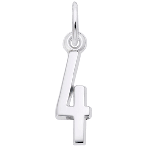 Number 4 Charm - Sterling Silver - 10-1761-4