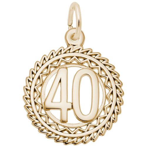 Number 40 Charm - 10K Gold - 10-2895-40