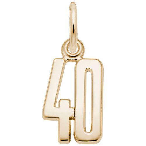 Number 40 Charm - 14K Gold - 10-1762-40