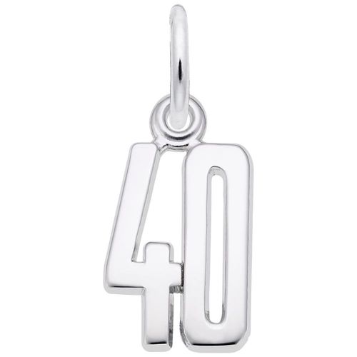 Number 40 Charm - 14K White Gold - 10-1762-40