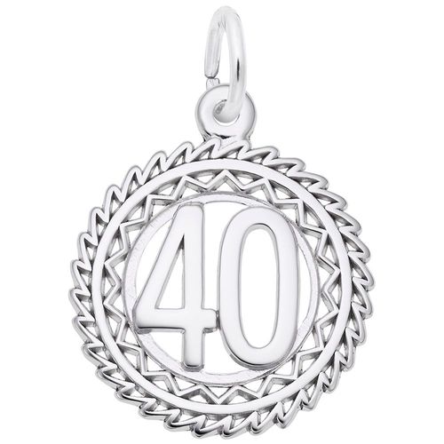 Number 40 Charm - Sterling Silver - 10-2895-40
