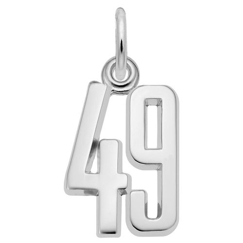 Number 49 Charm Sterling Silver -10-1762-49-ss