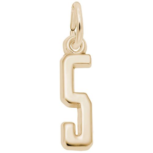 Number 5 Charm - 10K Gold - 10-1761-5