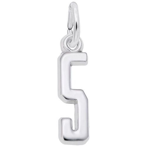 Number 5 Charm - 14K White Gold - 10-1761-5
