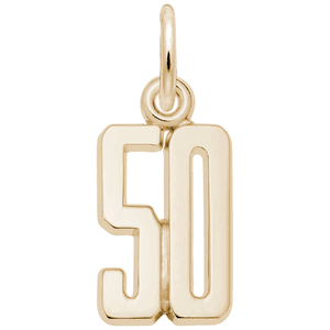 Number 50 Charm - 10K Gold - 10-1762-50