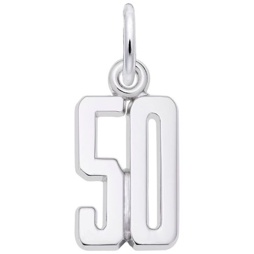 Number 50 Charm - 14K White Gold - 10-1762-50