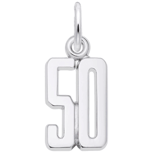 Number 50 Charm - 14K White Gold - 10-1762-50