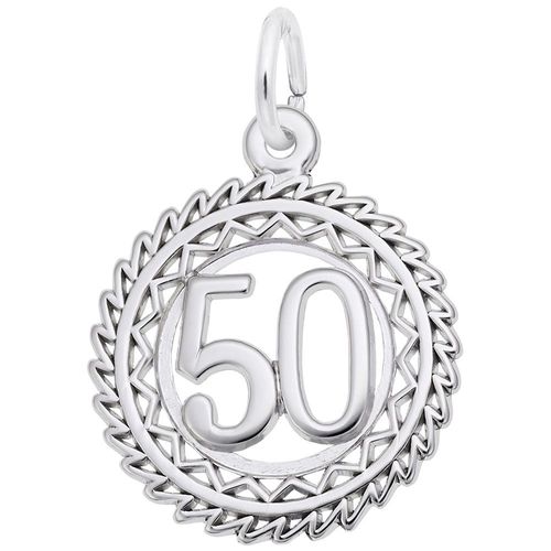 Number 50 Charm - Sterling Silver - 10-2895-50