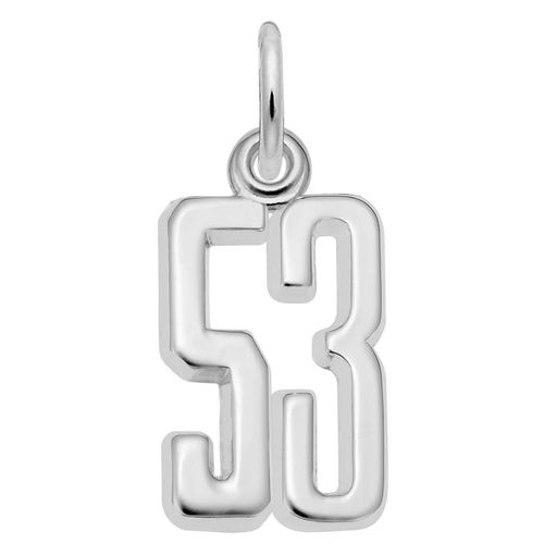 Number 53 Charm Sterling Silver -10-1762-53-ss