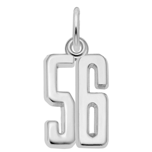 Number 56 Charm Sterling Silver -10-1762-56-ss