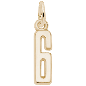 Number 6 Charm - 14K Gold - 10-1761-6