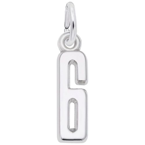 Number 6 Charm - 14K White Gold - 10-1761-6