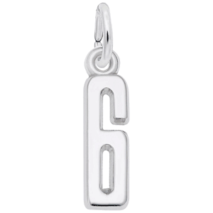 Number 6 Charm - Sterling Silver - 10-1761-6