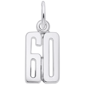 Number 60 Charm - Sterling Silver - 10-1762-60