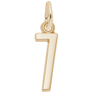 Number 7 Charm - Gold Plated - 10-1761-7