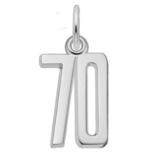 Number 70 Charm Sterling Silver -10-1762-70-ss