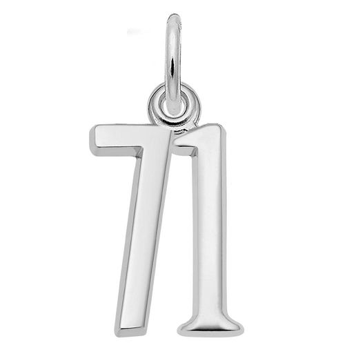 Number 71 Charm Sterling Silver -10-1762-71-ss