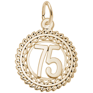 Number 75 Charm - 10K Gold - 10-2895-75
