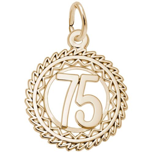 Number 75 Charm - 10K Gold - 10-2895-75
