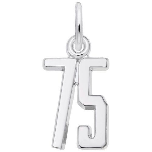 Number 75 Charm - 14K White Gold - 10-1762-75