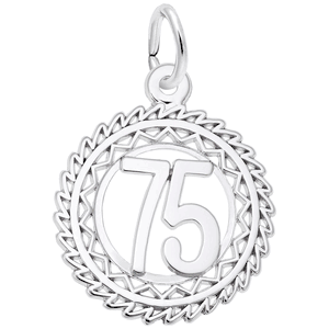 Number 75 Charm - Sterling Silver - 10-2895-75