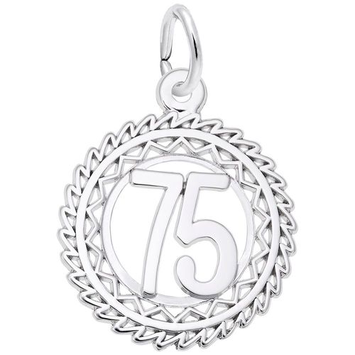 Number 75 Charm - Sterling Silver - 10-2895-75