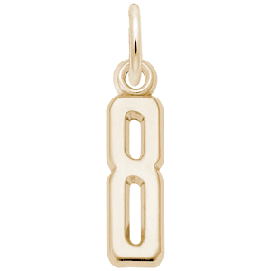 Number 8 Charm - 10K Gold - 10-1761-8